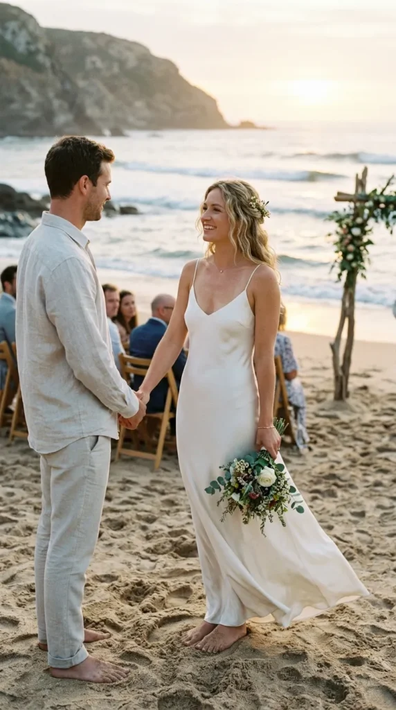 Minimal Slip Wedding Dress