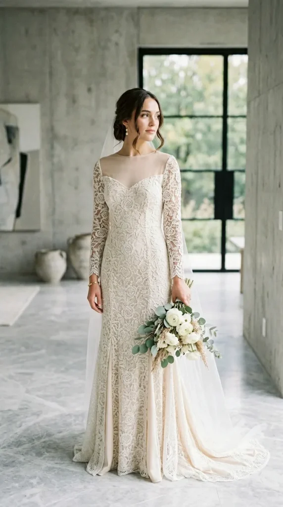 Minimalist Guipure Lace Slip Dress