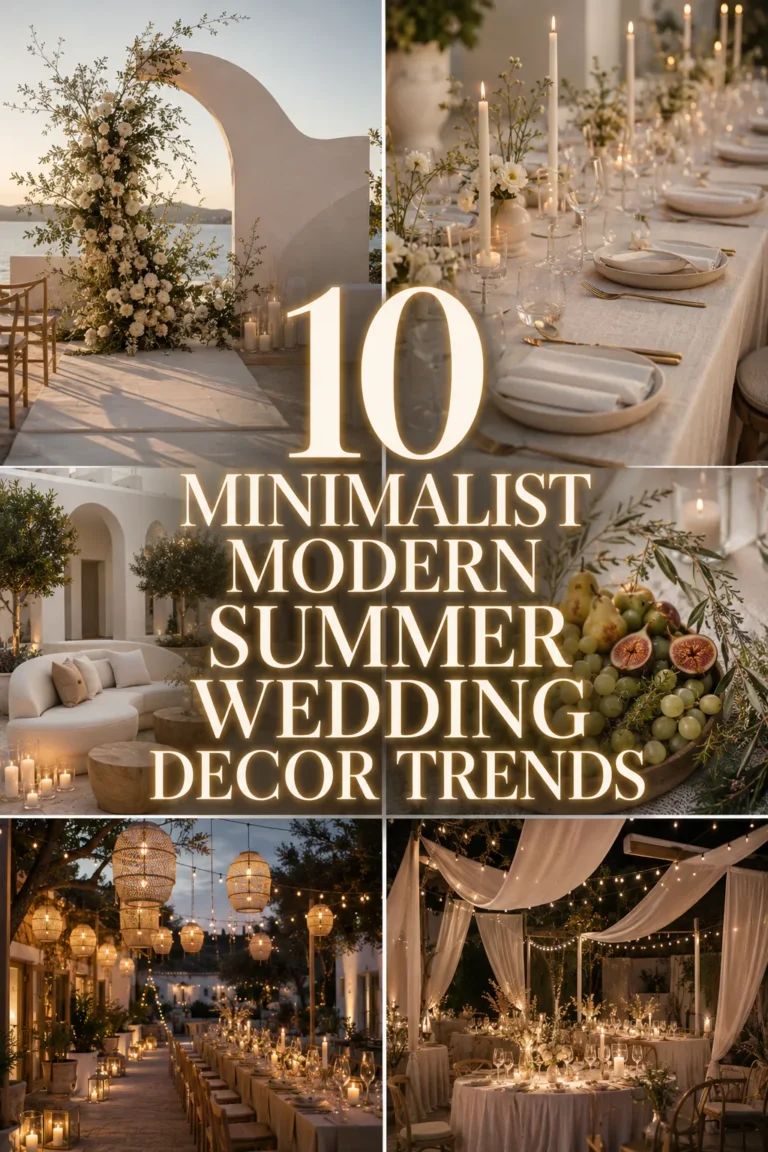 Minimalist Modern Summer Wedding Decor Trends