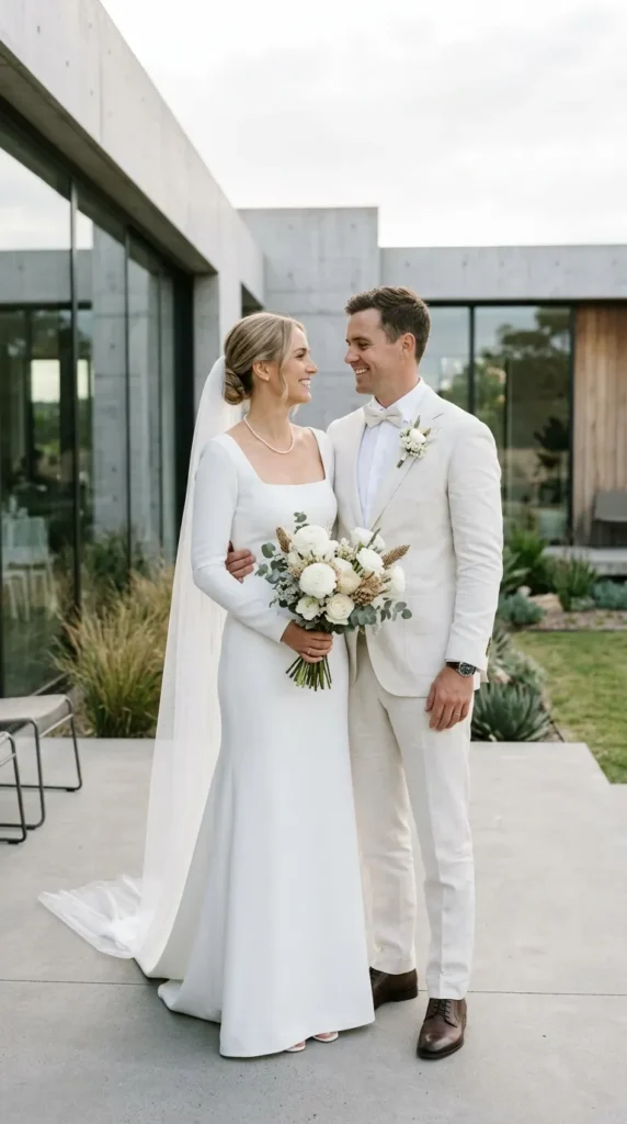 Modern Minimal Couple in Neutral Tones