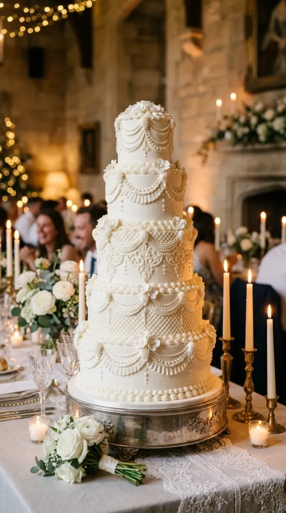 Monochrome White-on-White Vintage Cakes