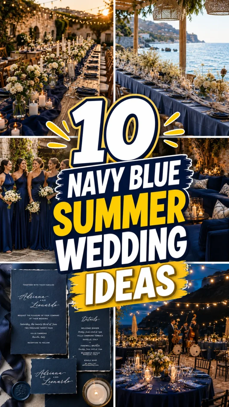 Navy Blue Summer Wedding Ideas for a Timeless and Elegant Celebration