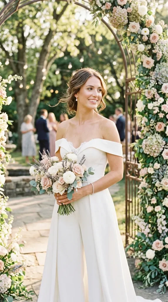 Off-Shoulder Bridal Jumpsuit