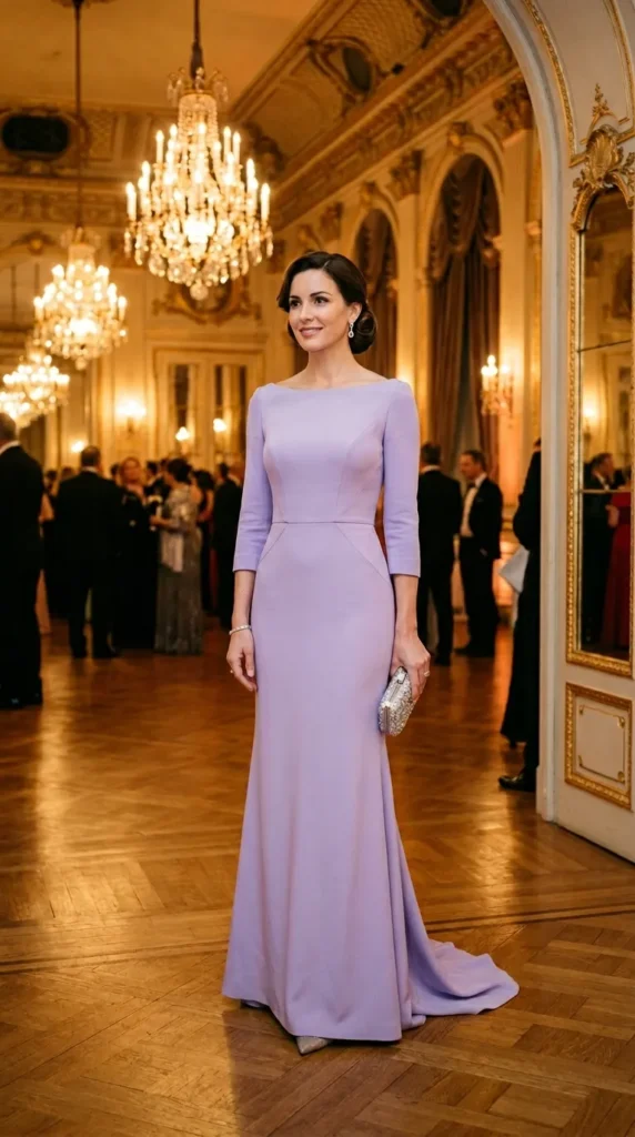 Off-Shoulder Evening Gown