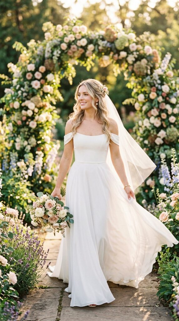 Off-Shoulder Minimalist Gown