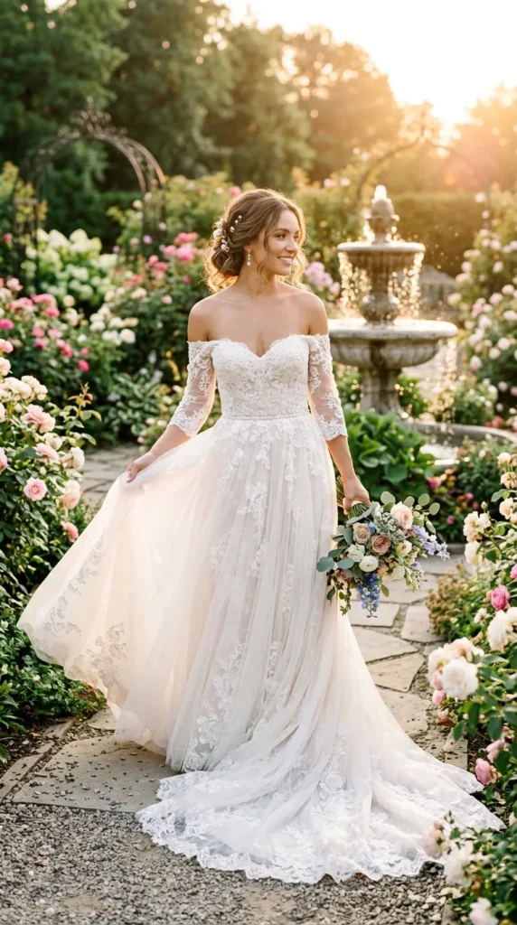 Off-Shoulder Princess Wedding Dress