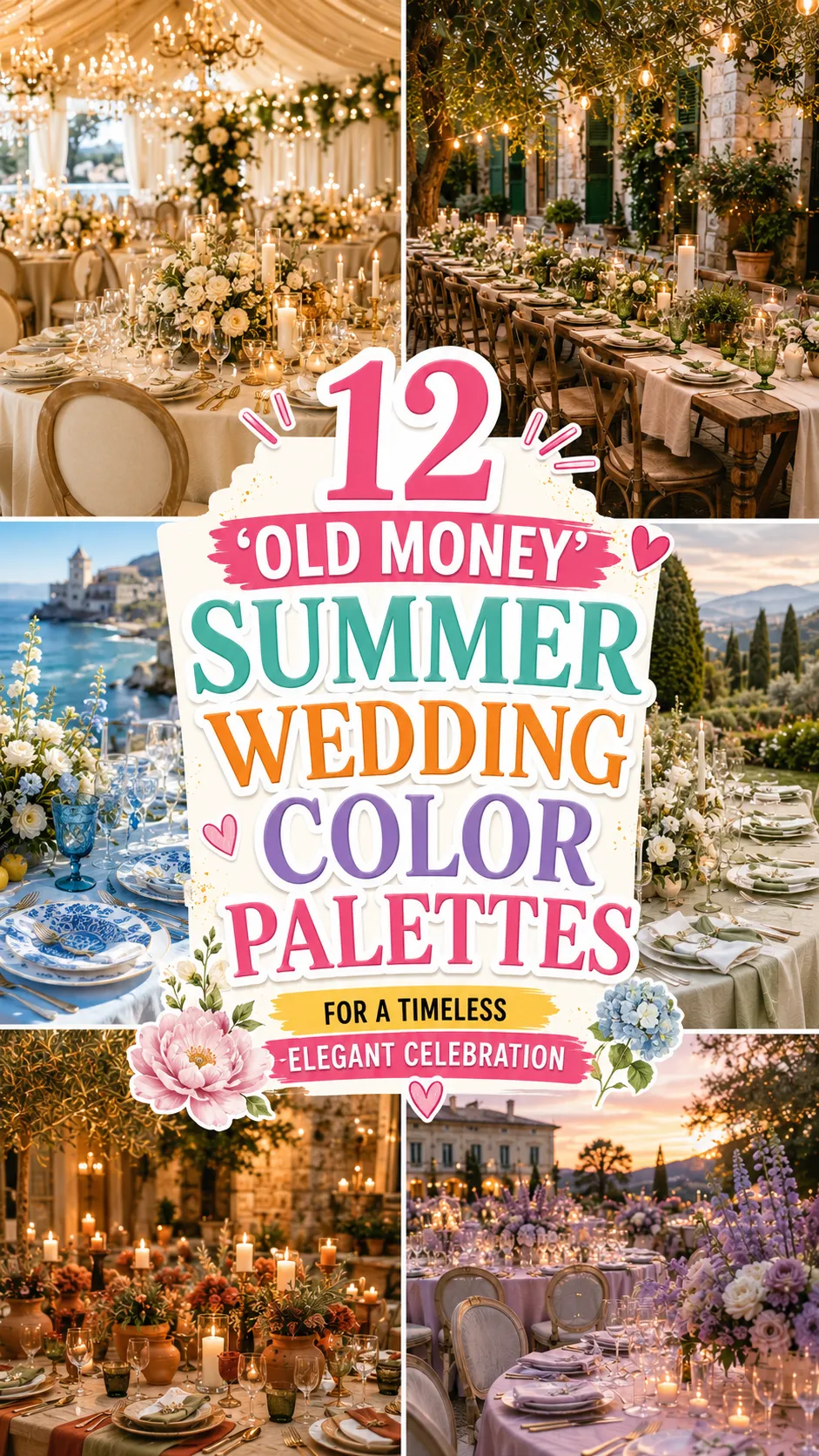 “Old Money” Summer Wedding Color Palettes for a Timeless Elegant Celebration