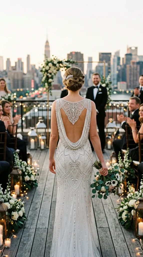 Open-Back Deco Bridal Gown