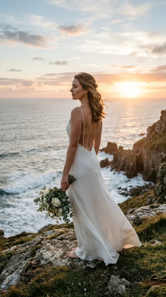 Open-Back Minimal Wedding Dress