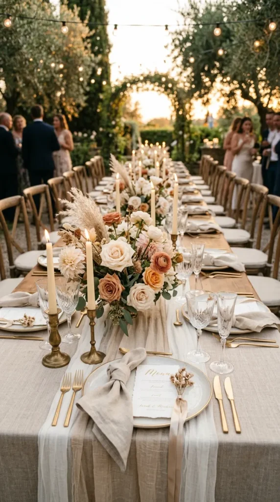 Pair Cinnamon Rose with Soft Beige and Champagne
