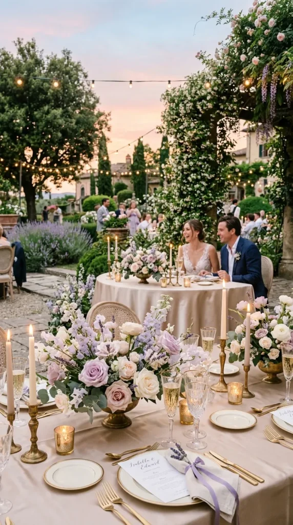 Pale Lavender and Champagne