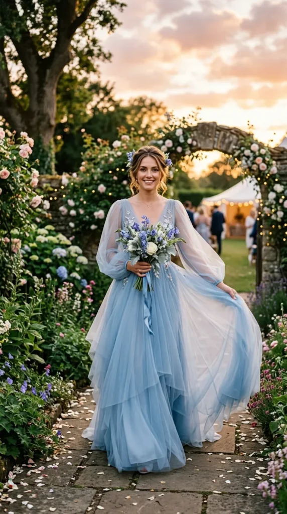 Romantic Bluebell Dresses with Soft Tulle Layers