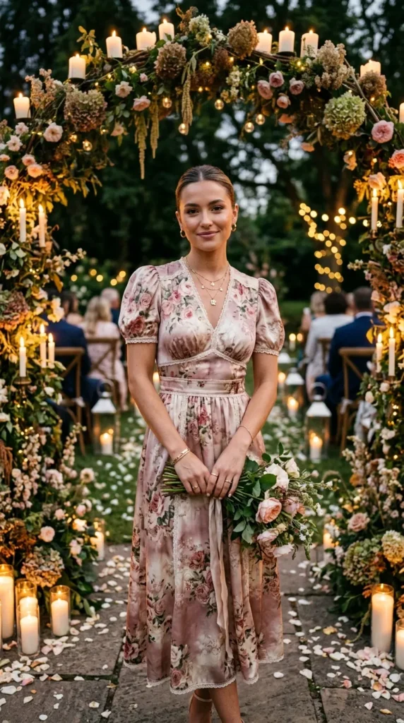Romantic Rose-Print Dresses