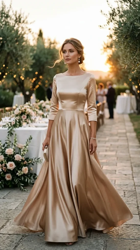 Satin A-Line Dress