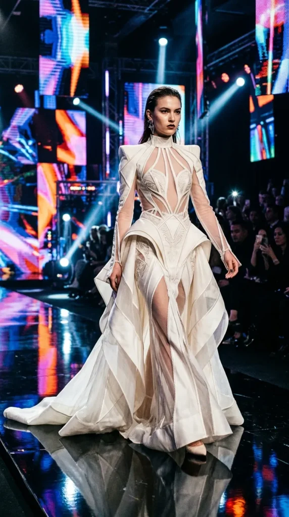 Sculpted Couture Illusion Gown