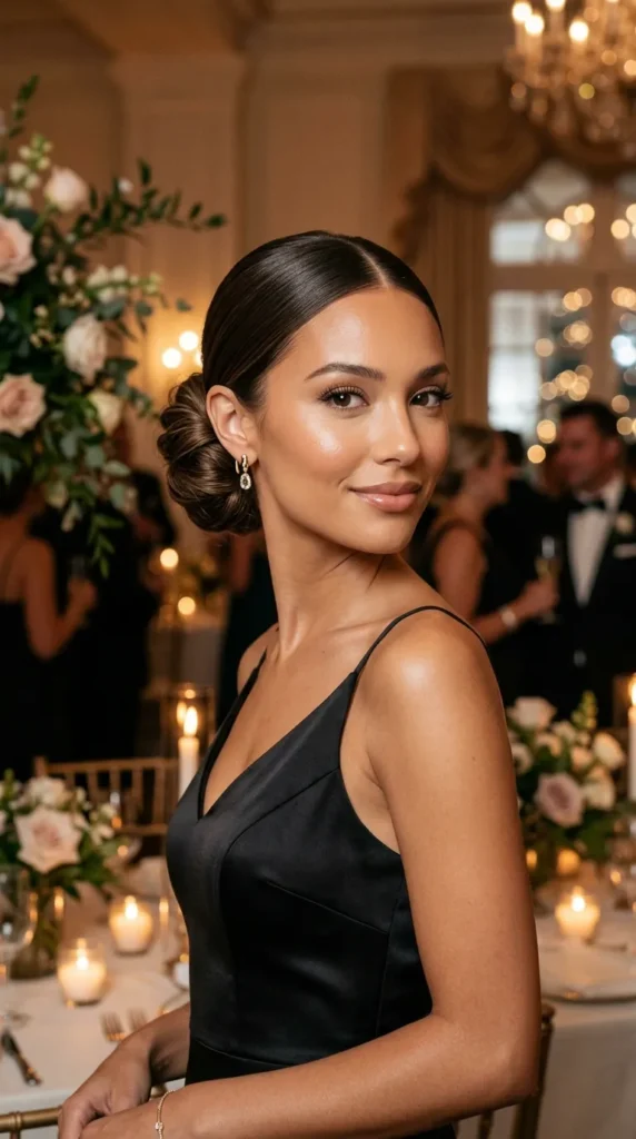Sleek Front Pieces with Textured Buns