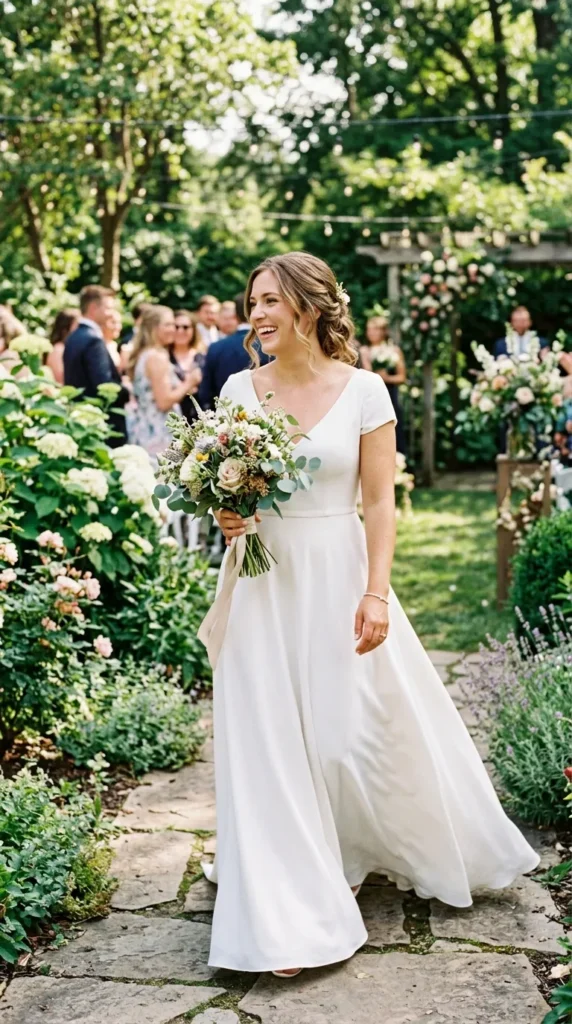 Soft Crepe A-Line Wedding Dress
