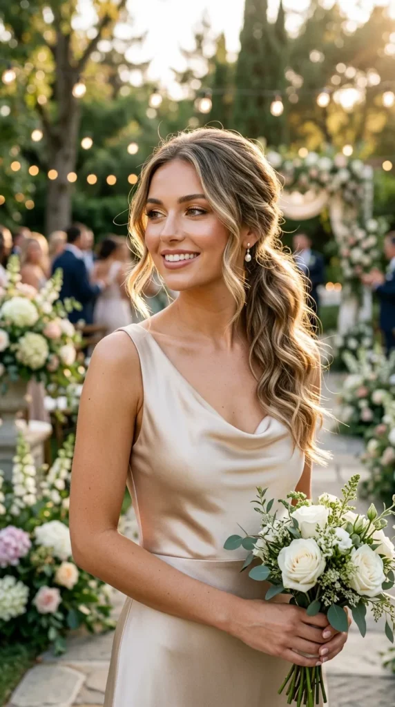 Soft Low Ponytails with Loose Waves