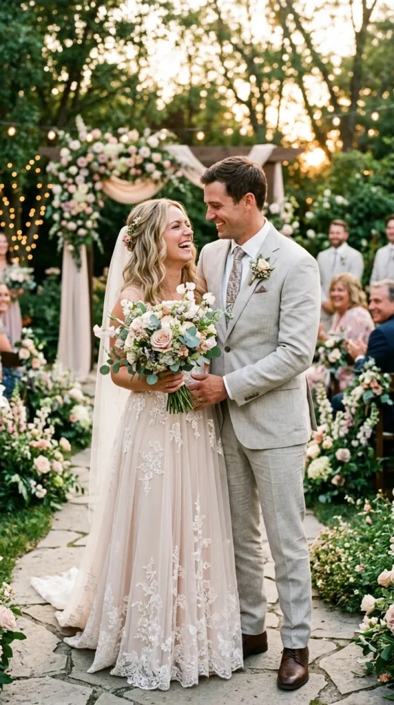 Soft Pastel Dream Wedding Look