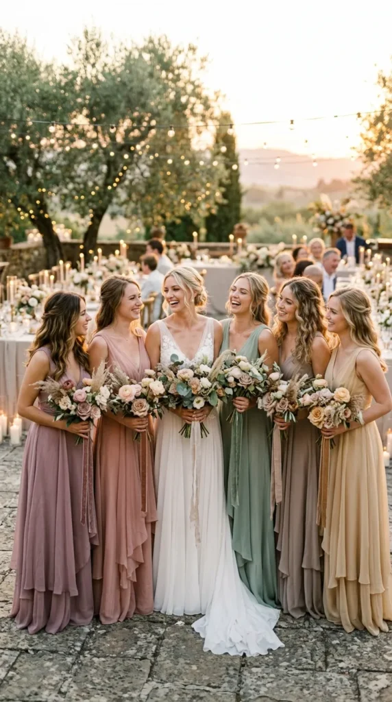 Soft Tonal Bridal Party Styling with Quiet Luxury Energy