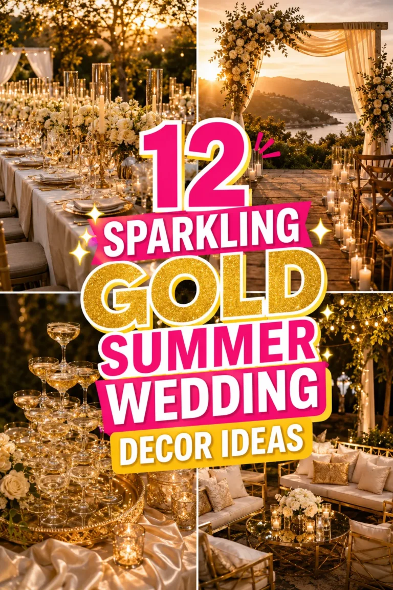 Sparkling Gold Summer Wedding Decor Ideas for a Luxe Celebration
