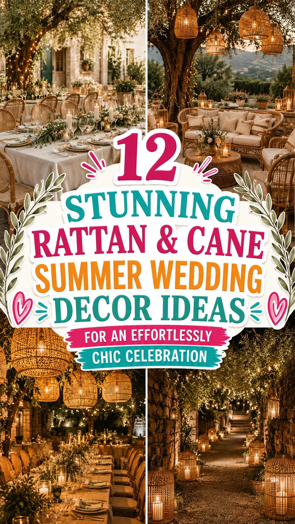 Stunning Rattan & Cane Summer Wedding Decor Ideas for an Effortlessly Chic Celebration