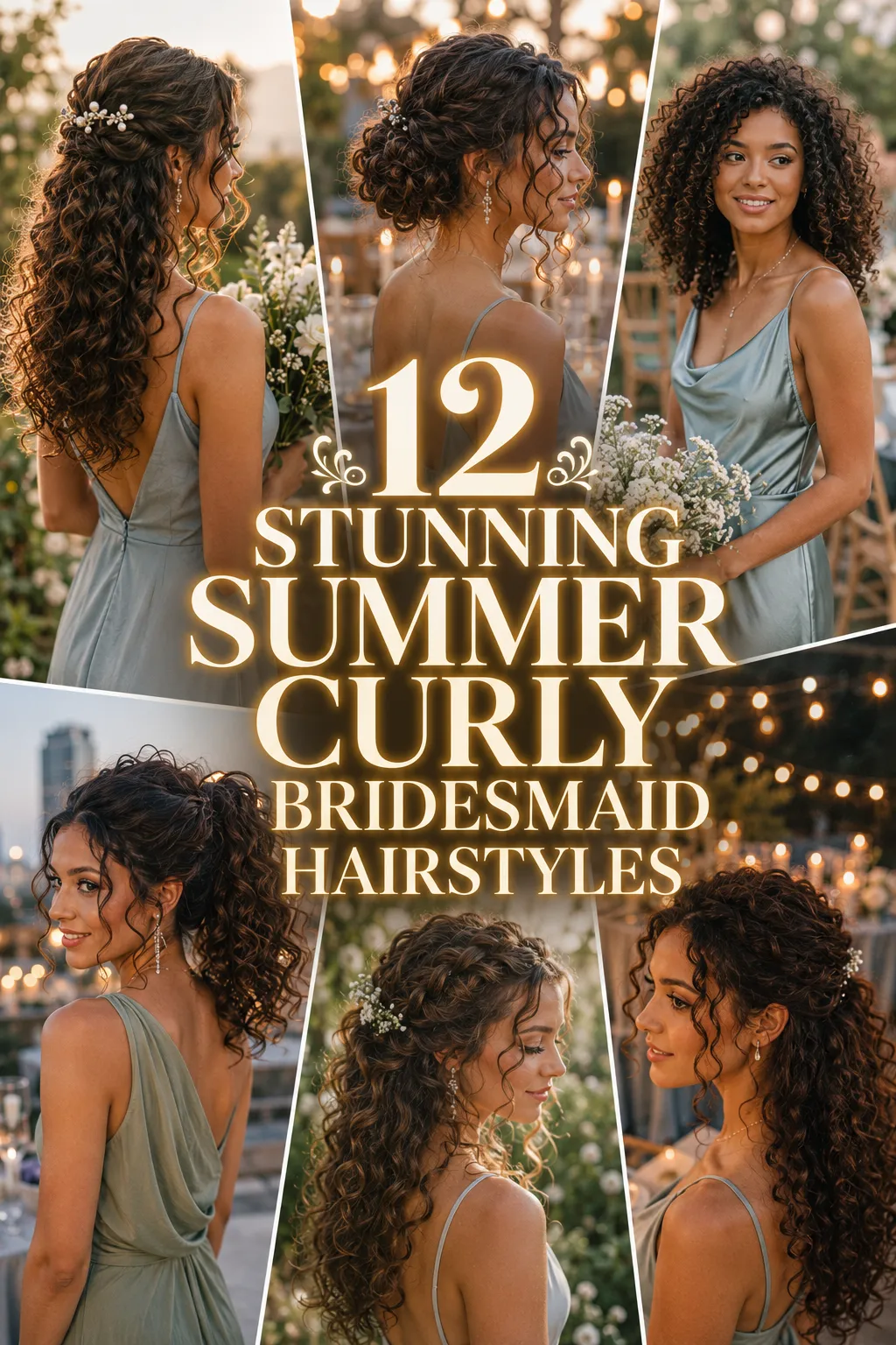 Stunning Summer Curly Bridesmaid Hairstyle Ideas for Effortless Wedding Glamour