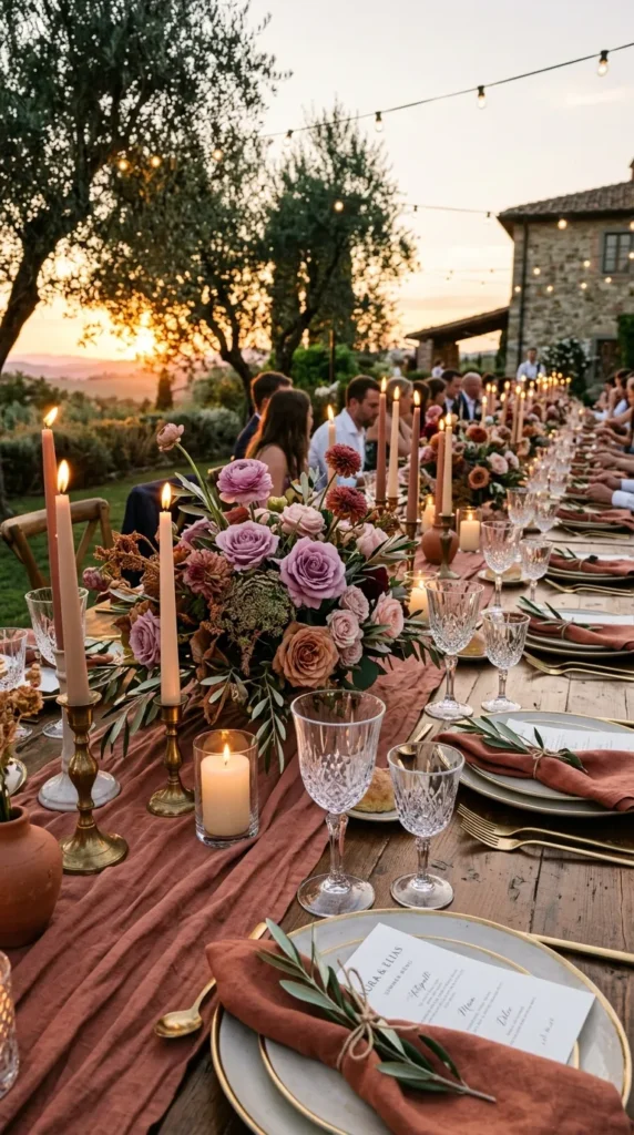 Style Cinnamon Rose Tablescapes with Layered Candles