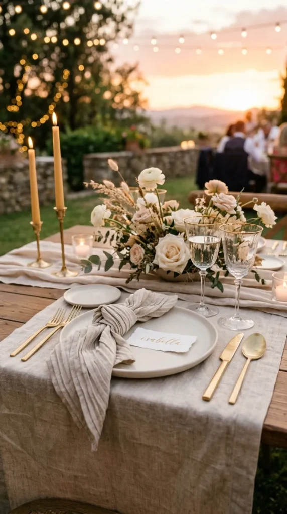 Style Pleated Napkins with Minimalist Tablescapes