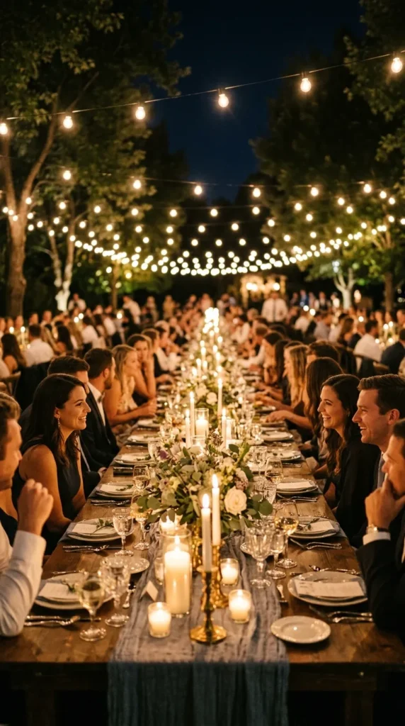 Style a Candlelit Dusty Blue Evening Reception