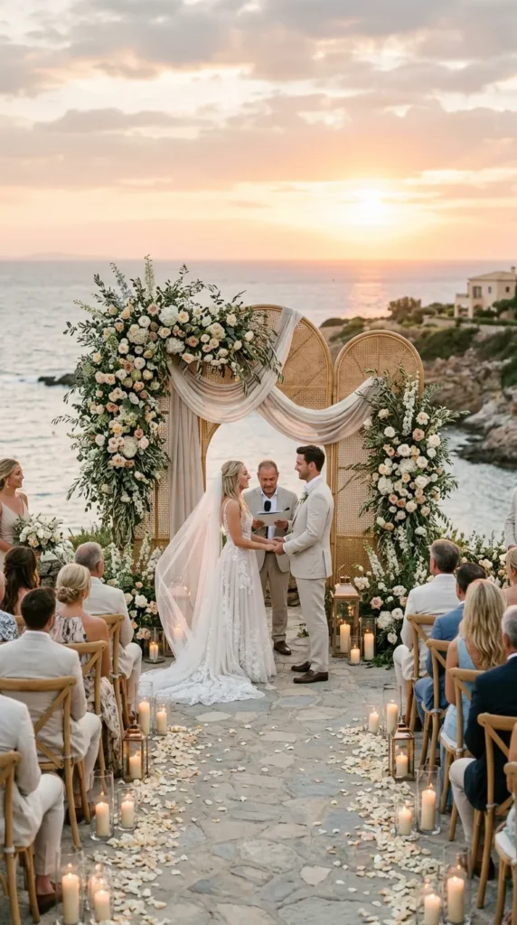 Style a Rattan Ceremony Backdrop
