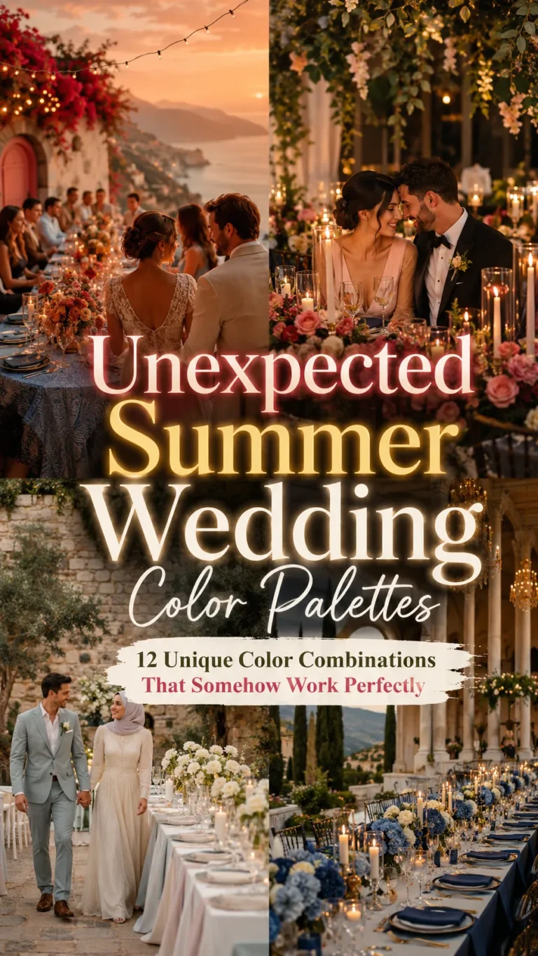 Unexpected Summer Wedding Color Palettes That Somehow Work Perfectly