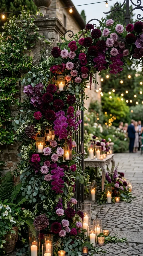 Use Moody Purple Floral Arrangements