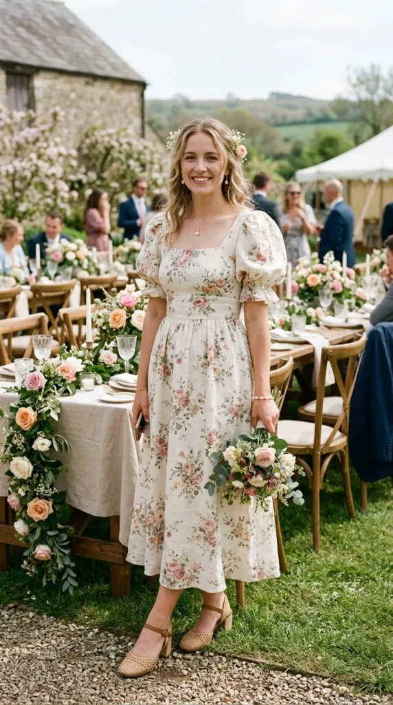 Vintage-Inspired Floral Midi Dresses