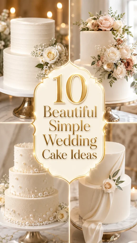 10 Beautiful Simple Wedding Cake Ideas