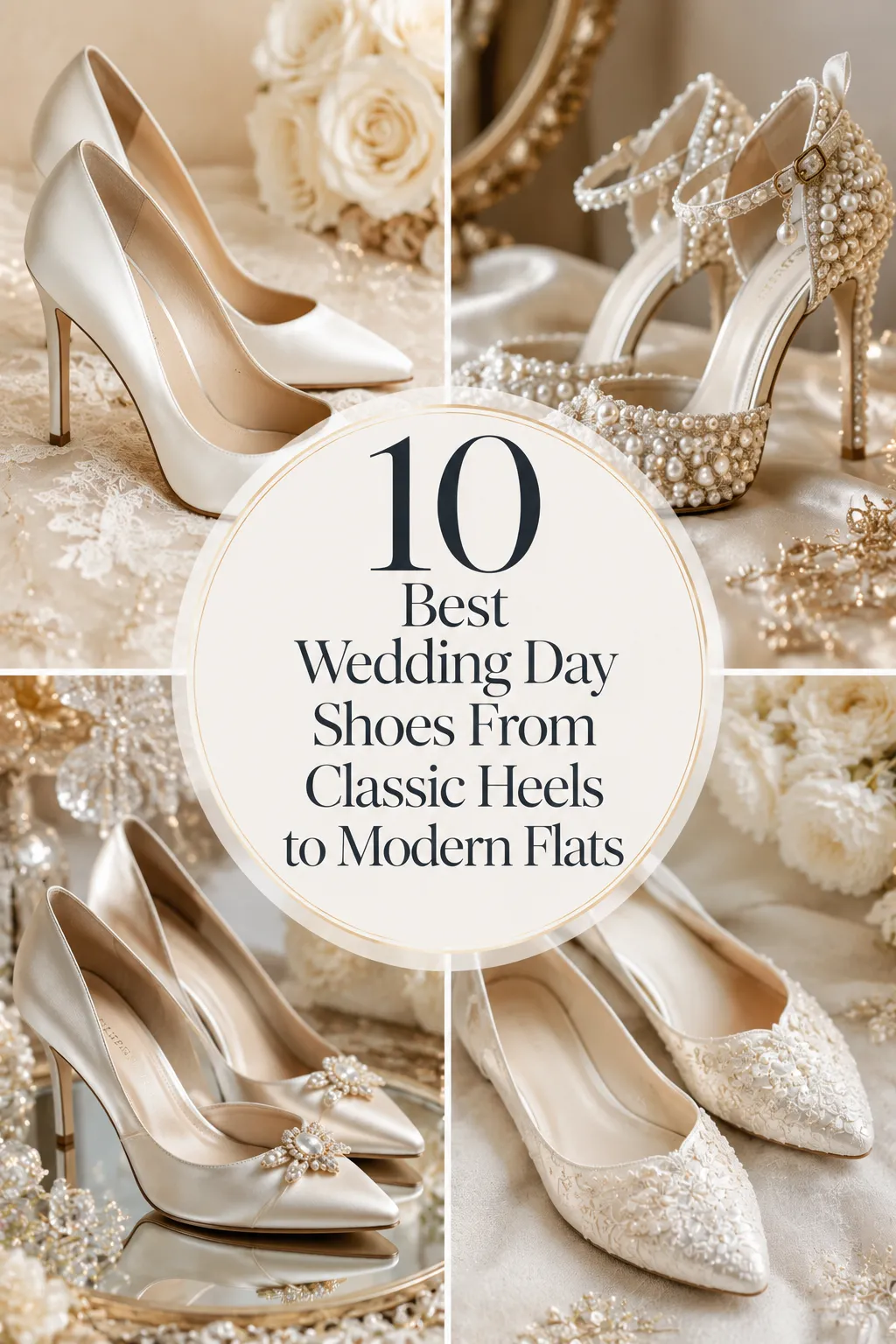 10 Best Wedding Day Shoes From Classic Heels to Modern Flats Ideas