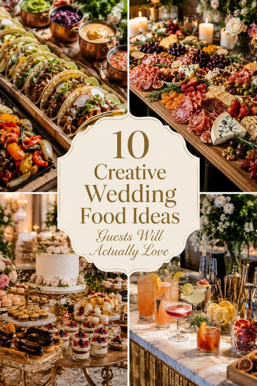 10 Creative Wedding Food Ideas Guests Will Actually Love
