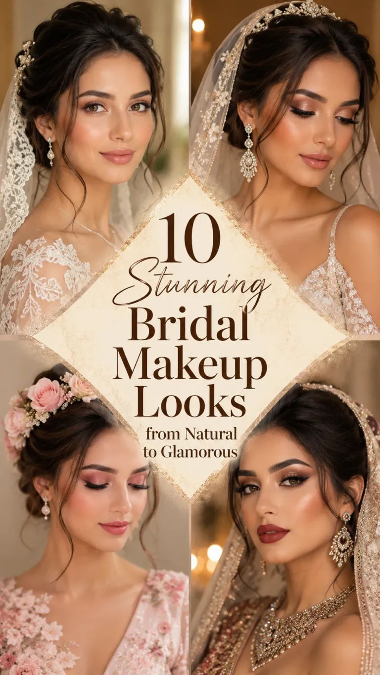 10 Gorgeous Bridal Makeup Looks from Natural to Glamorous Ideas