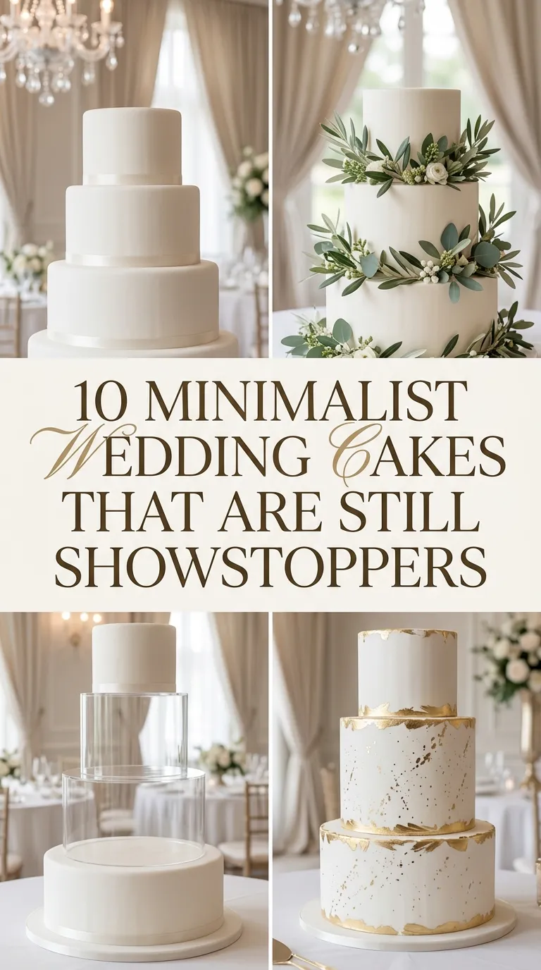 10 Minimalist Wedding Cakes That Are Still Showstoppers