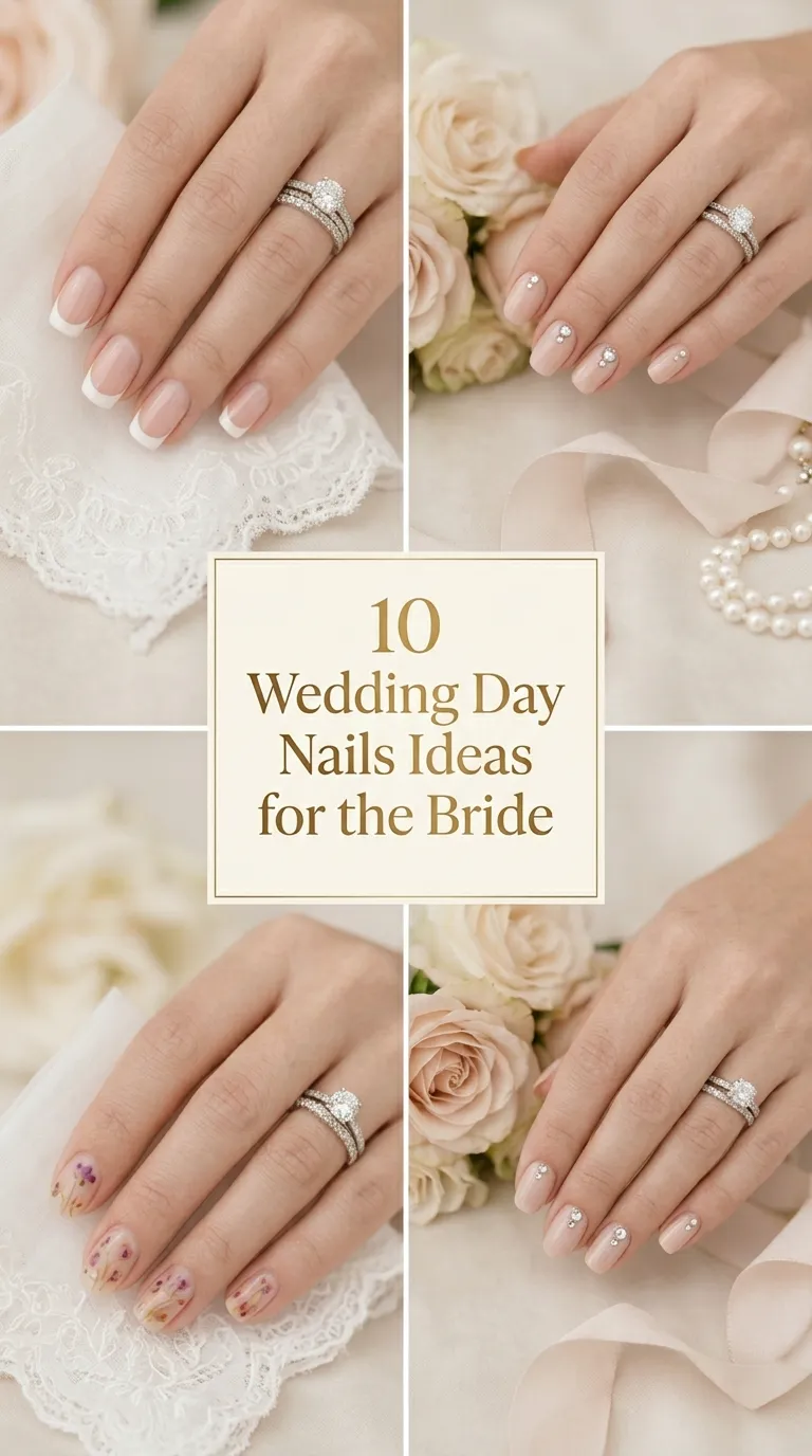 10 Wedding Day Nails ideas for the Bride