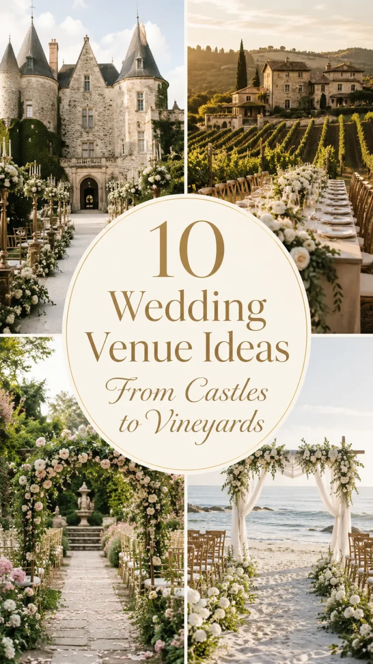 10 Wedding Venue Ideas From Castles to Vineyards