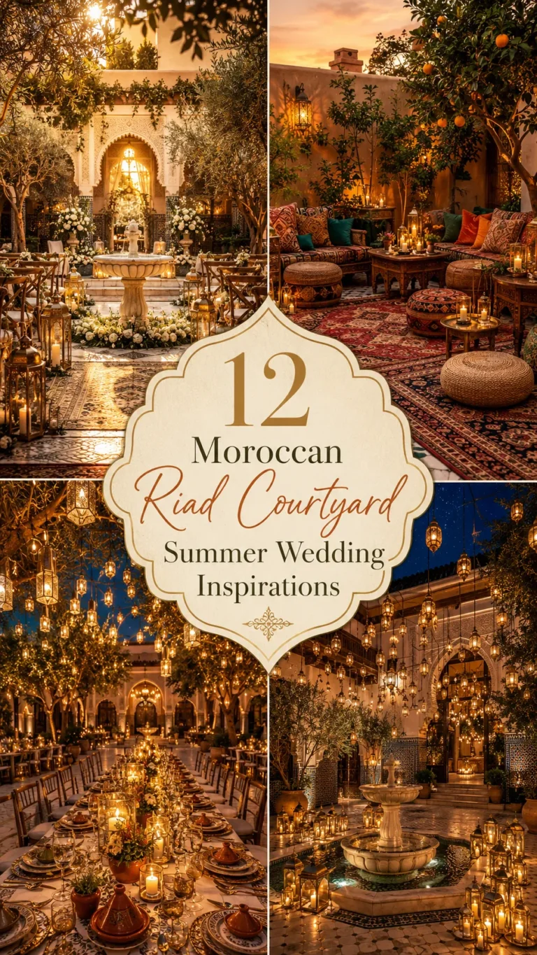 Moroccan Riad Courtyard Summer Wedding Inspirations
