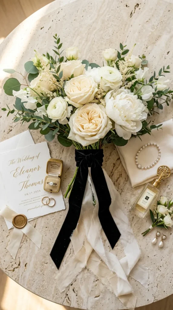 Add Black Velvet Ribbon Details
