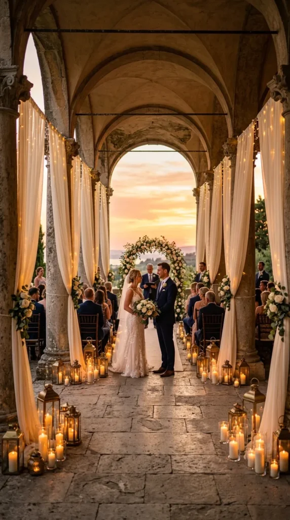 Add Candle Lanterns Around the Base of Pillars