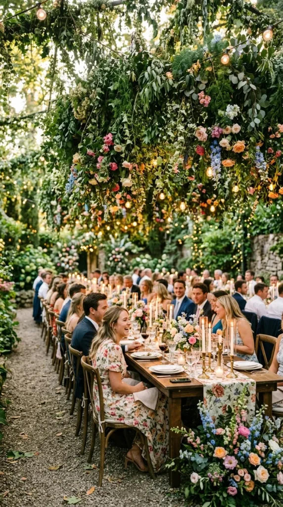Add Hanging Greenery Above Dining Tables