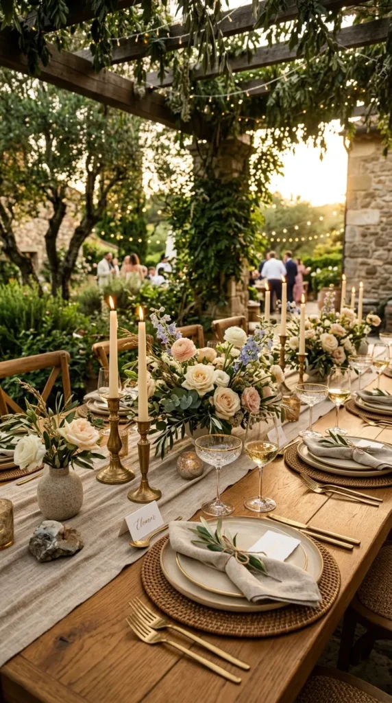 Blend Natural Materials with Gold Accents