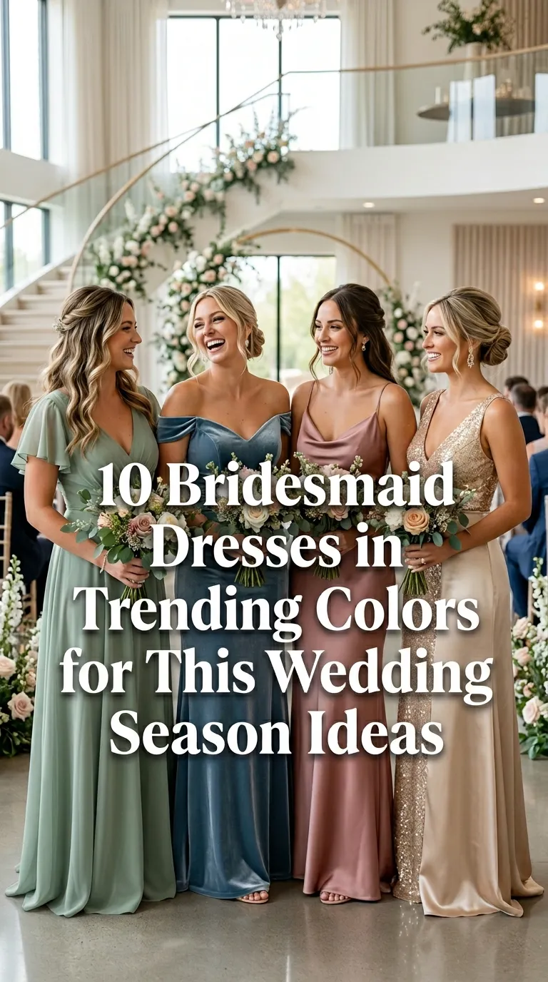 Bridesmaid Dresses in Trending Colors for This Wedding Season Ideas