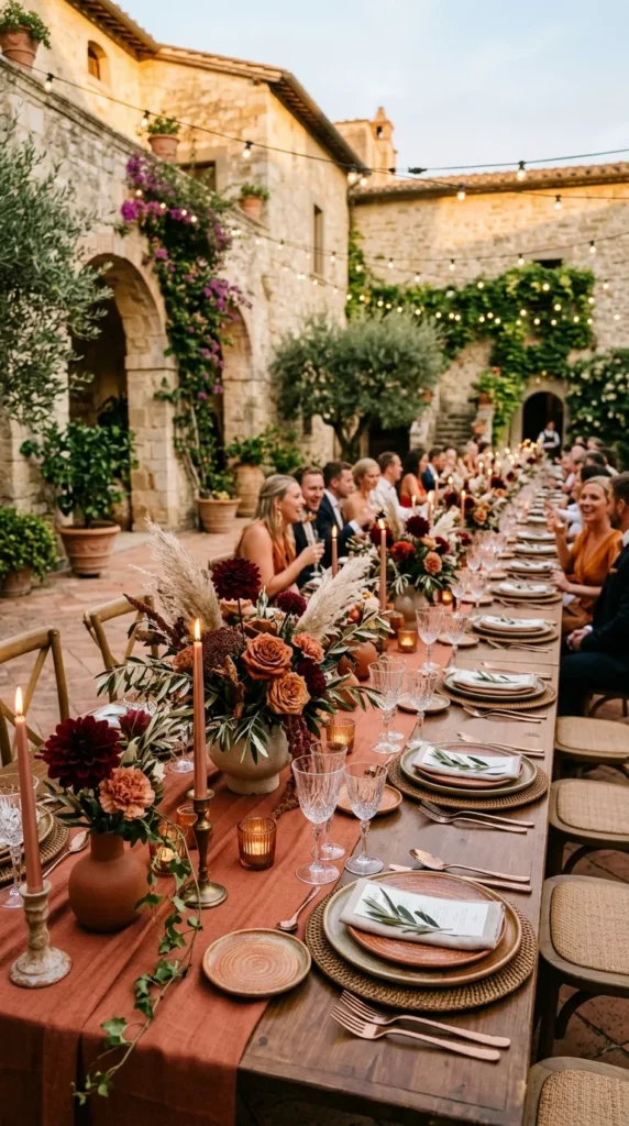Burgundy, Rose Gold & Terracotta
