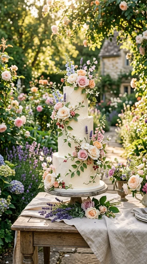 Cottage Garden-Inspired Cake
