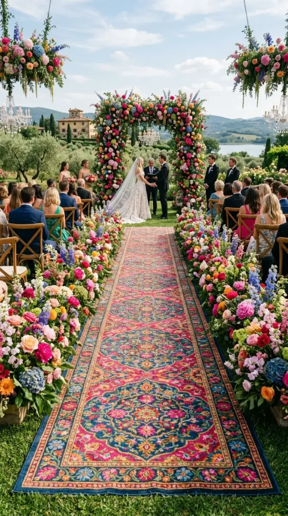 Create a Bold Patterned Ceremony Aisle